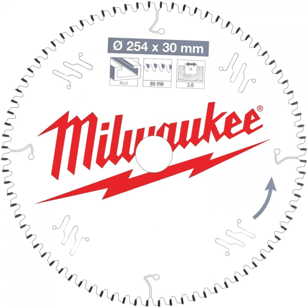 Диск п/п Milwaukee 254*30*80 мм  алюминий
