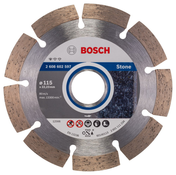 Диск алмазный BOSCH Stone 115*22.2 сегмент   2.608.602.597
