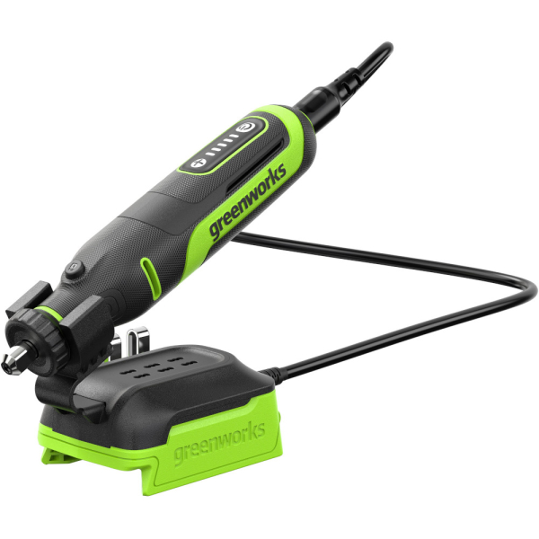 Гравер аккумуляторный GREENWORKS+52 шт оснастки G24RT 24V