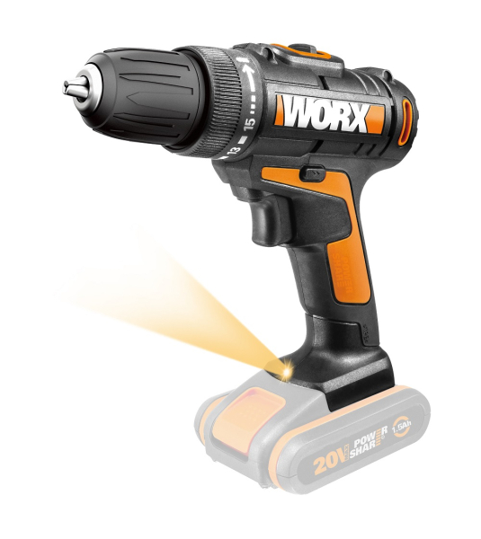 Дрель аккумуляторная WORX WX101.9 20V без акк и з/у