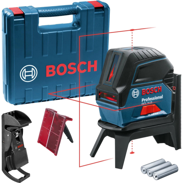 Лазерный уровень BOSCH GCL 2-15 + RM1 + кейс     0.601.066.E02