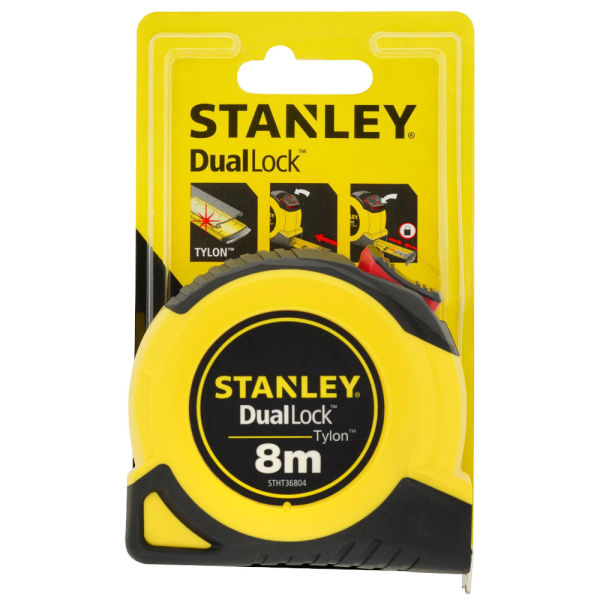 Рулетка STANLEY TYLON DUAL LOCK измерительная 8м*25мм     STHT36804-0
