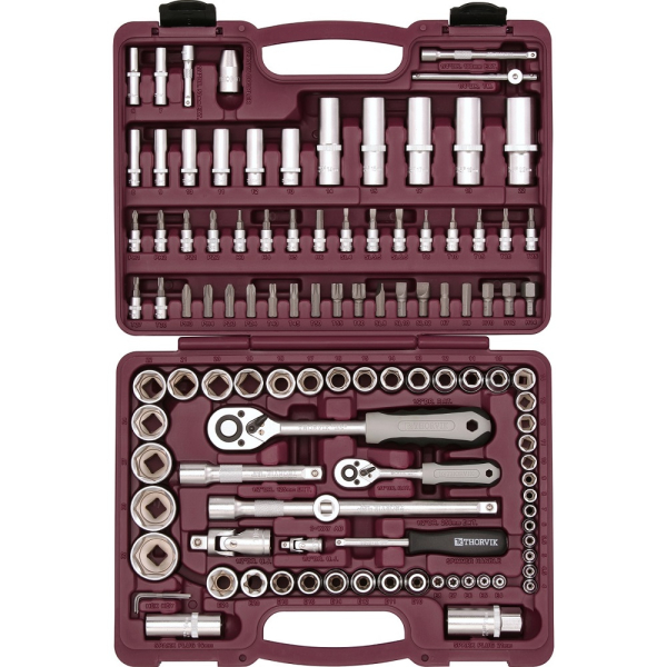Набор инструмента универсальный THORVIK 1/4", 1/2"DR 108 предметов   TS108 (UTS0108)