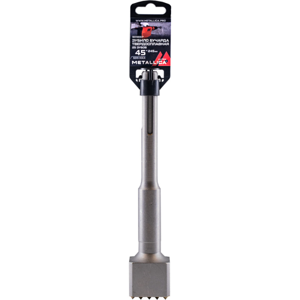 Зубило-бучарда SDS-max METALLICA Ultra 45х245/100 мм, 25 зубов, по бетону   909867