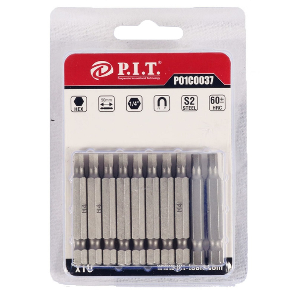 Бита P.I.T. 1/4"  шестигранная 50мм