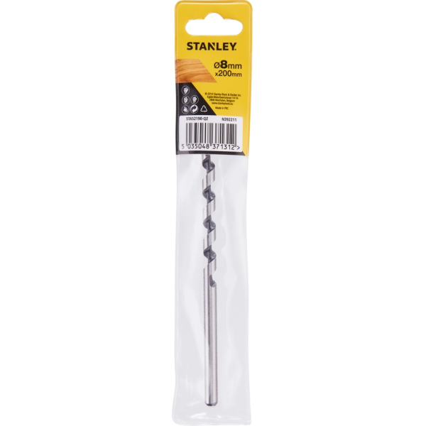 Сверло STANLEY по дереву шнековое 8*200   STA52190