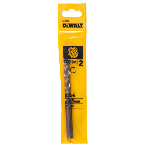 Сверло DEWALT по металлу  10,5*133   DT 5057    (1шт в упак)