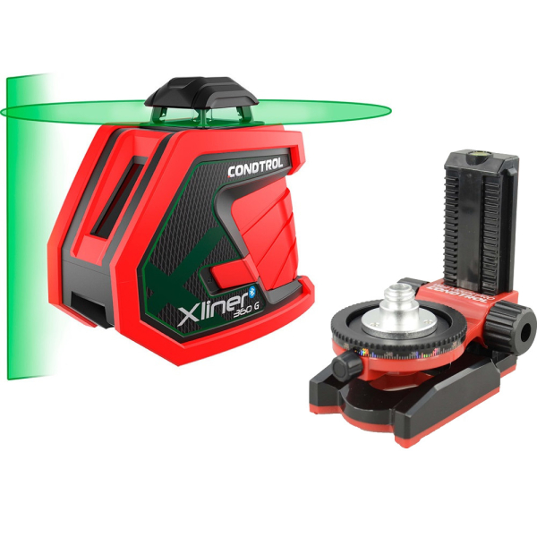 Лазерный уровень CONDTROL XLiner 360 G + Универсальное крепление Wall Mount PRO CONDTROL   1-2-354