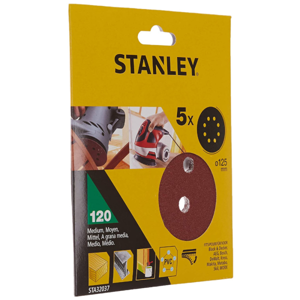 Круг шлифовальный STANLEY d-125 мм К-120     STA32037