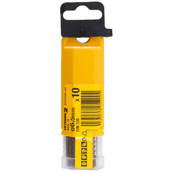 Сверло DEWALT по металлу 6,5*101 (10 штук в упаковке)   DT 5550