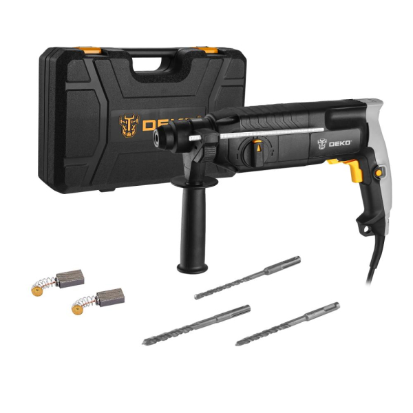 Перфоратор DEKO DKH 850W в кейсе с набором из 3 буров SDS+   063-4116 
