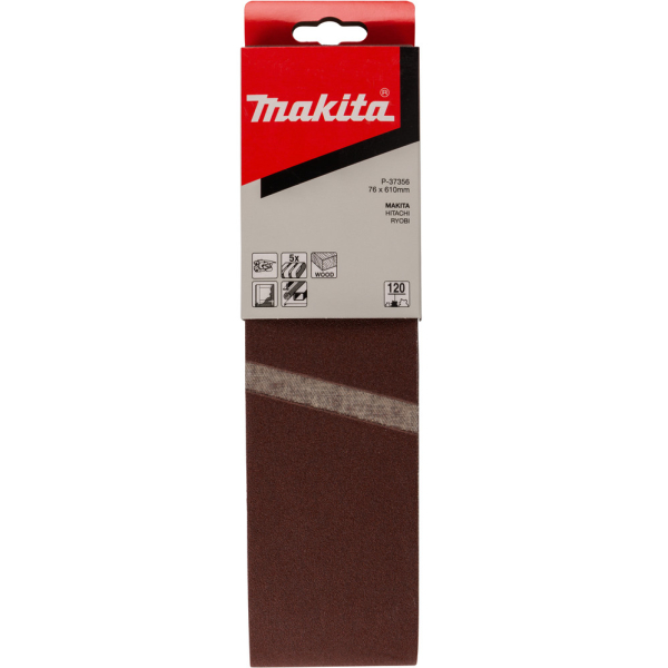 Лента шлифовальная Makita 76*610 K-120   P-37356