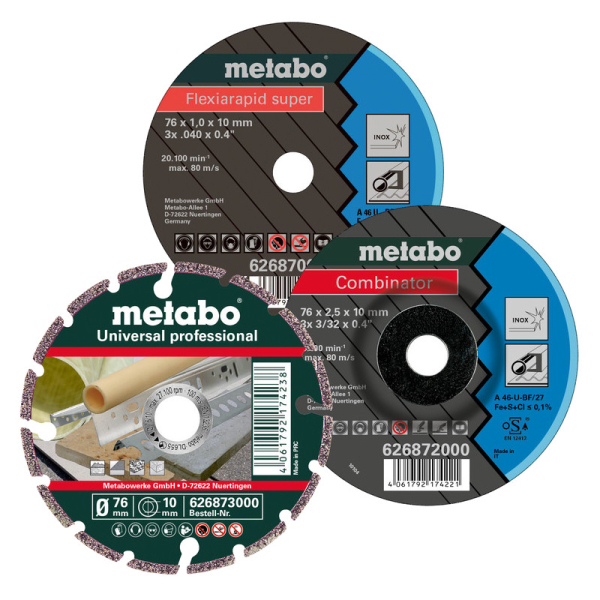 Набор отрезных кругов Metabo 76*10мм 3 шт   (26879)