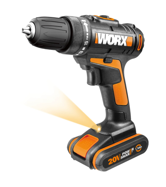 Дрель аккумуляторная WORX WX101.1 20V 1,5Ач кейс