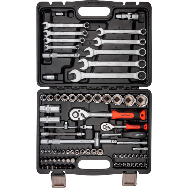 Набор инструмента AV Steel 82 предмета 1/4",1/2"  AV-011082