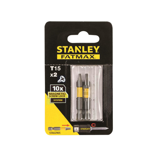 Набор бит STANLEY FatMax MagnetScrLock T 15*50мм из 2 штук  STA62905