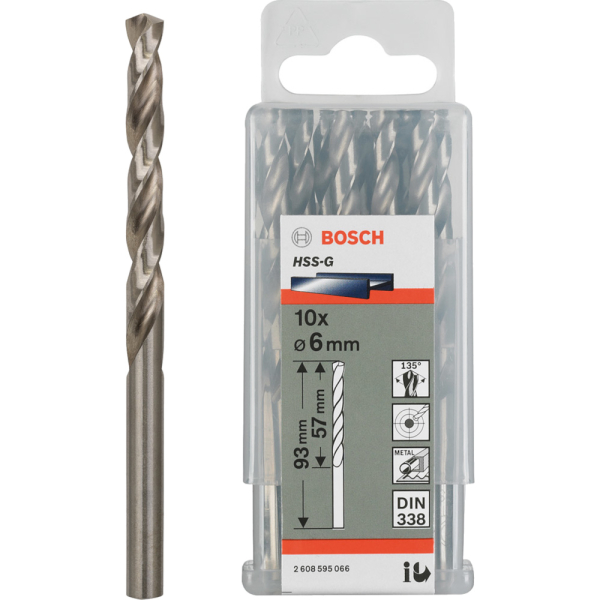 Сверло BOSCH HSS-G Standardline 6.0*93 по металлу   2.608.595.066