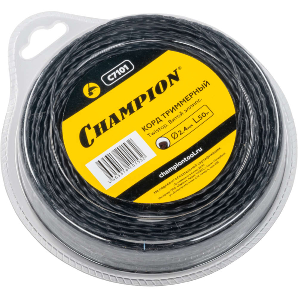 Леска CHAMPION Ellipse Twist 2,4*50 м (витой эллипс)   C7101