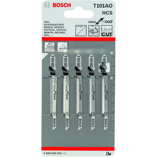 Пилочки BOSCH  T 101  AO     2.608.630.031