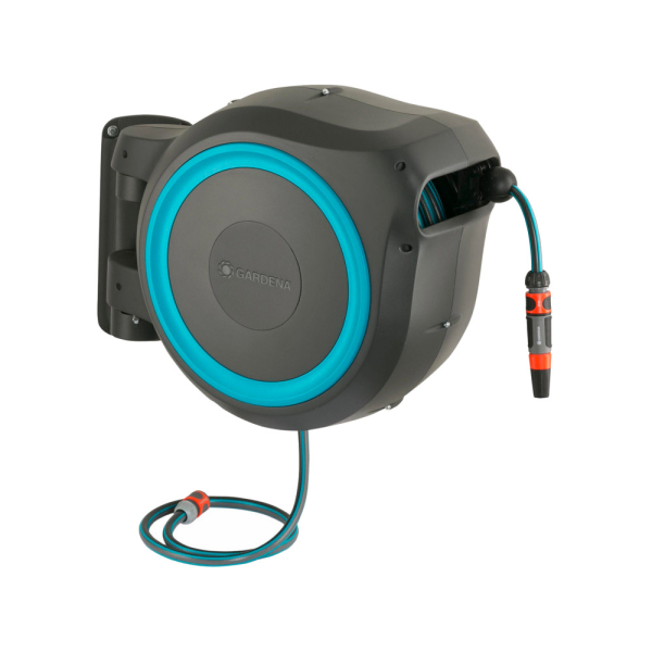 Катушка со шлангом настенная автоматическая Gardena RollUp XL голубая   18630-20.000.00