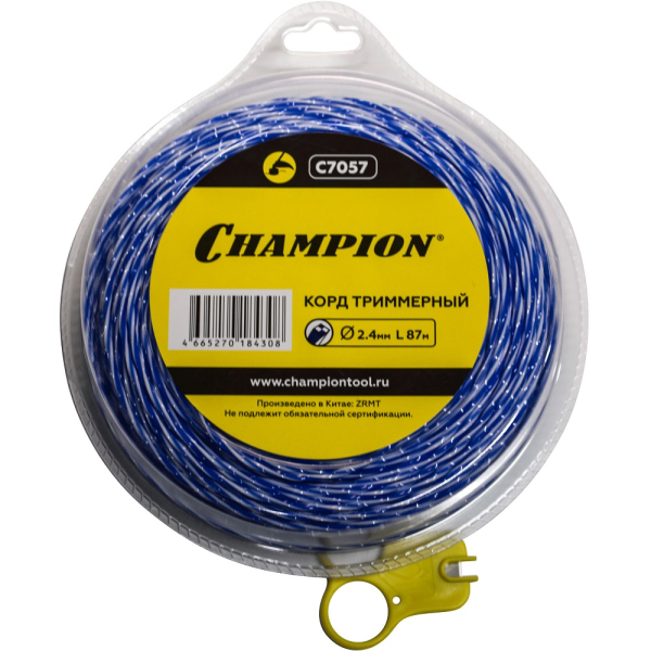 Леска CHAMPION Sky-cutter 2.4мм*87м (витой квадрат)   C7057