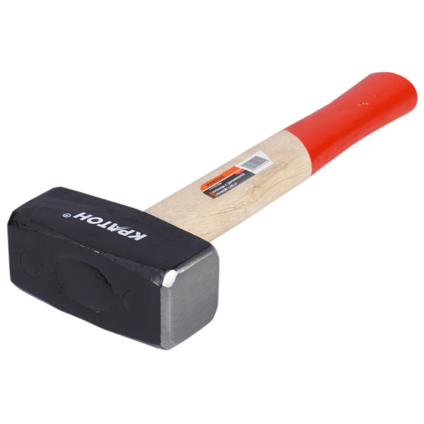 Кувалда с деревянной рукояткой КРАТОН 1,0 кг