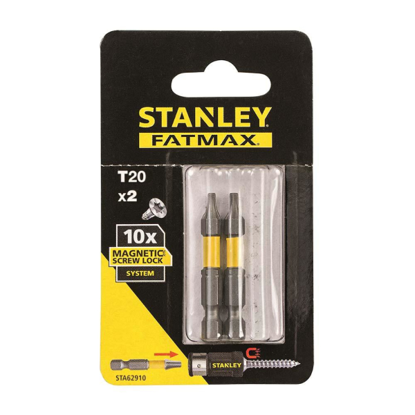 Набор бит STANLEY FatMax MagnetScrLock T 20*50мм из 2 штук  STA62910