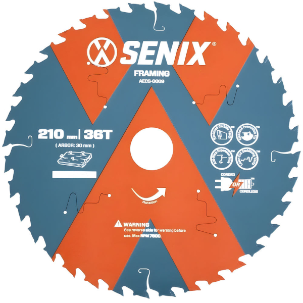 Диск пильный SENIX 210х30мм 36Т по дереву   AECS-0009