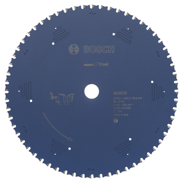 Диск пильный BOSCH Expert for Steel 305*25.4*60