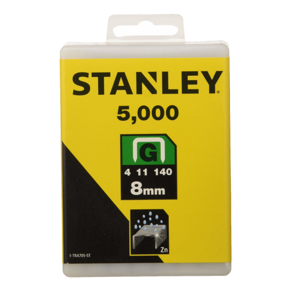 Скобы для степлера STANLEY HEAVY DUTY тип ''G'' 8мм*5000шт  1-TRA705-5T