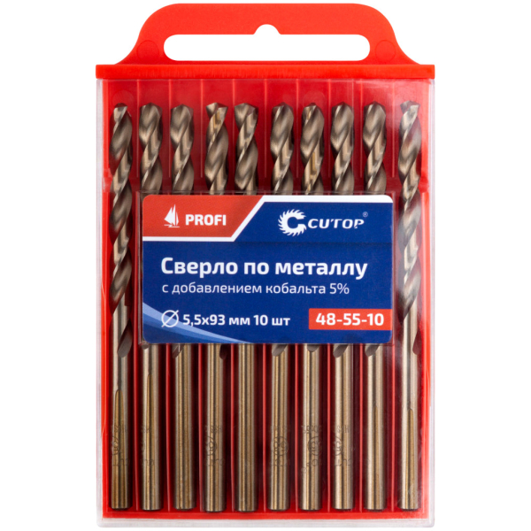 Сверло Cutop Profi 5,5*93 по металлу 10 шт   48-55-10