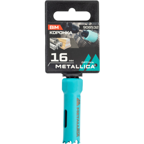 Коронка биметаллическая METALLICA Optima 16 мм 5/8" Vario 1/2-20UNF   908532