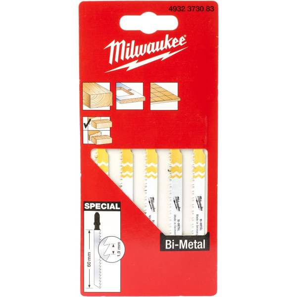 Пилочки Milwaukee для лобзика SPECIAL "T" 60 мм 5 шт