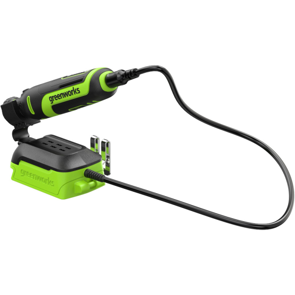 Гравер аккумуляторный GREENWORKS+52 шт оснастки G24RT 24V