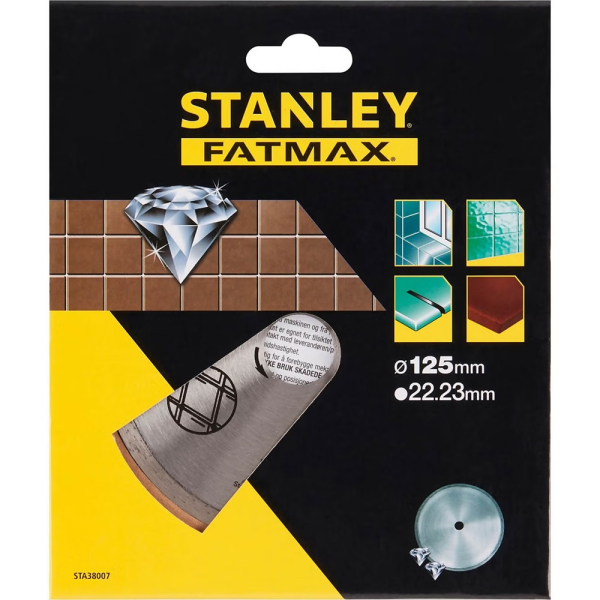 Диск алмазный STANLEY  125*22,2 сплошной   STA38007