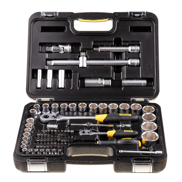Набор торцевых головок 1/4"и 1/2'' STANLEY EXPERT 77шт.     1-94-669