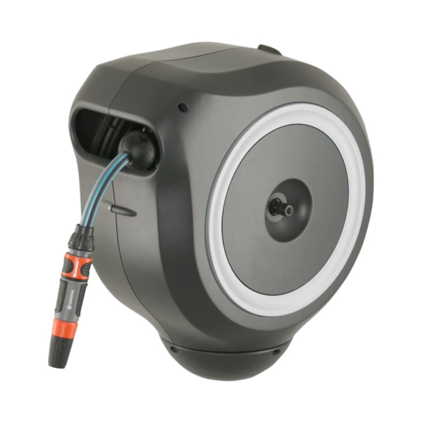 Катушка со шлангом Gardena настенная автоматическая RollUp M белая  18612-20.000.00