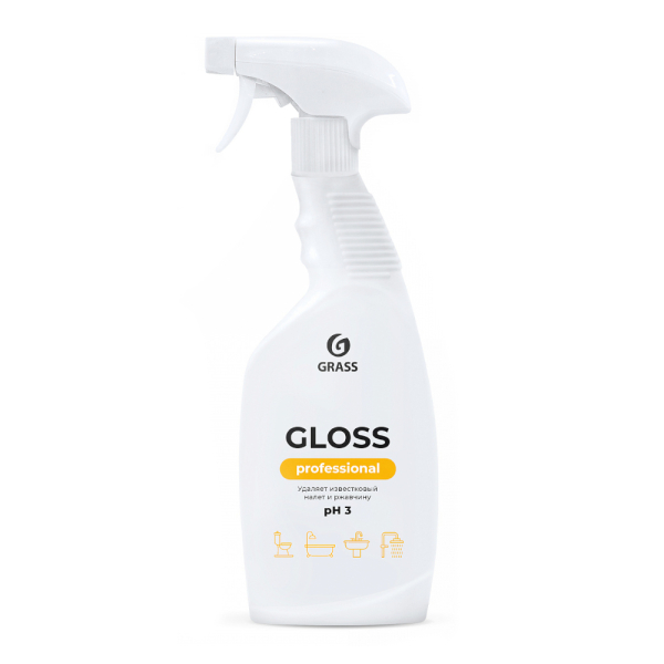 Средство чистящее для ванной комнаты GRASS "GLOSS" Professional 600мл   125533