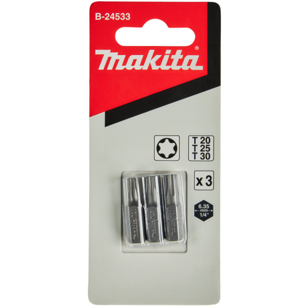 Биты Makita C-form T20/T25/T30-25 мм 3 шт   B-24533