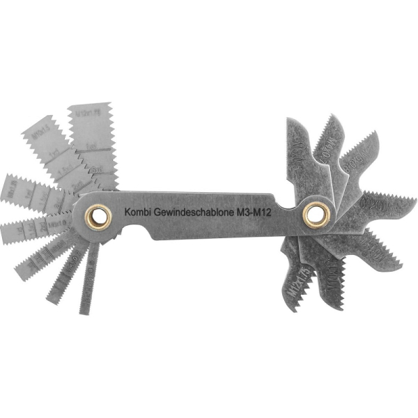 Набор шаблонов резьбовых THORVIK для наружных и внутренних резьб 14 предметов   PG14SC