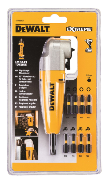 Набор бит DEWALT DT 71517 из 8 штук + угловая насадка