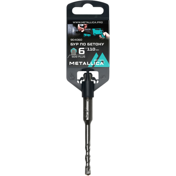 Бур по бетону SDS-plus METALLICA Optima 6х110/50 мм   904060