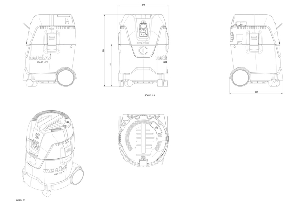 Пылесос Metabo ASA 25 L PC