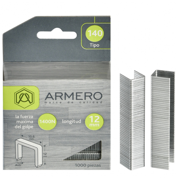 Скобы для степлера ARMERO тип 140, 12мм     A312/013