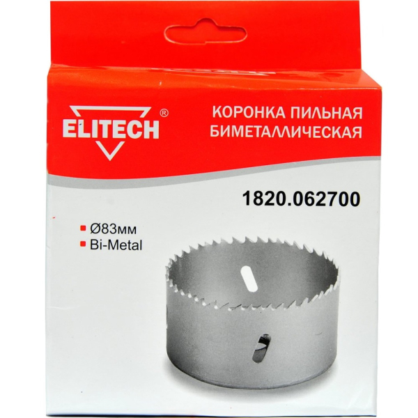Цифенбор биметаллический ELITECH 83 мм   1820.062700