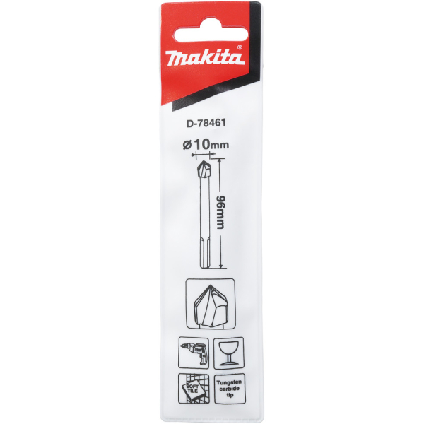 Сверло Makita по стеклу 10*96   D-78461