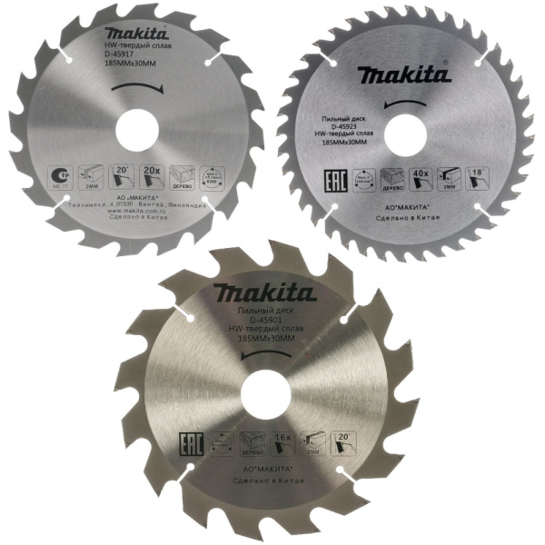 Диск п/п Makita 185*30*40   (D-46349) 3шт.