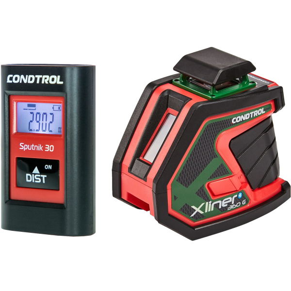 Лазерный уровень CONDTROL XLiner 360 G + дальномер Sputnik 30   1-2-175