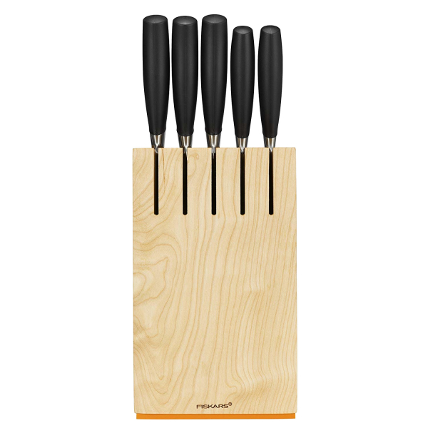 Набор Fiskars: Ножи Functional Form + в деревянном блоке 5шт   1016004