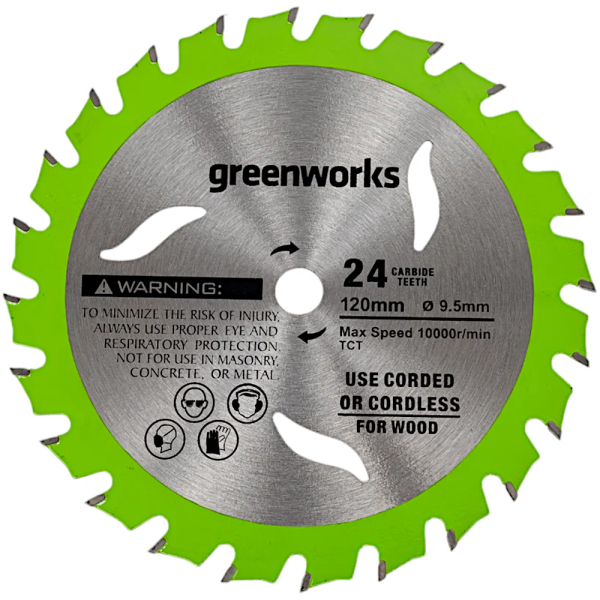 Диск пильный GREENWORKS 120х9.5х24T   2952507